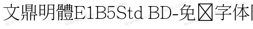 文鼎明體E1B5Std BD字体转换